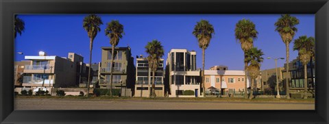 Framed Buildings in a city, Venice Beach, City of Los Angeles, California, USA Print