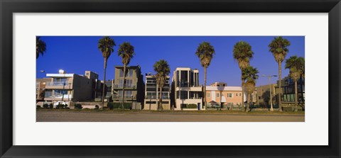 Framed Buildings in a city, Venice Beach, City of Los Angeles, California, USA Print