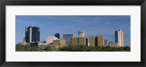 Framed Buildings in Fort Worth, Texas Print