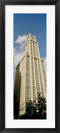 Framed Low angle view of a building, Woolworth Building, Manhattan, New York City, New York State, USA Print