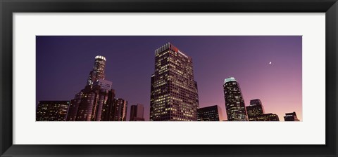 Framed Skyscrapers in a city, City of Los Angeles, California Print