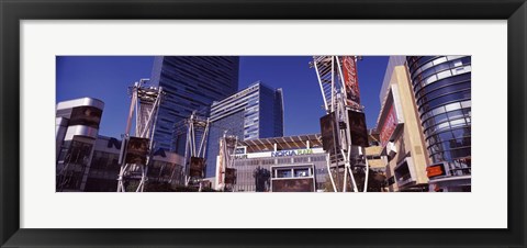 Framed Skyscrapers in a city, Nokia Plaza, City of Los Angeles, California, USA Print