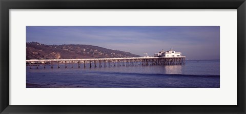 Framed Pier over an ocean, Malibu Pier, Malibu, Los Angeles County, California, USA Print