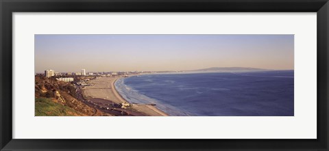 Framed City at the waterfront, Santa Monica, Los Angeles County, California, USA Print