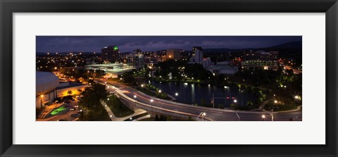 Framed High angle view of a city, Big Spring Park, Huntsville, Madison County, Alabama, USA Print