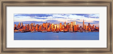 Framed Aerial view of Manhattan, New York City, New York State, USA Print