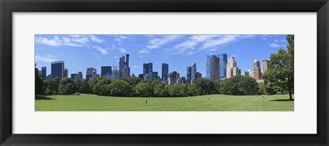 Framed Park with skyscrapers in the background, Sheep Meadow, Central Park, Manhattan, New York City, New York State, USA Print