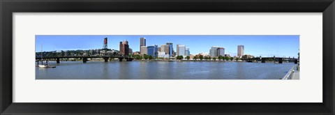 Framed Buildings at the waterfront, Portland Rose Festival, Portland, Multnomah County, Oregon, USA 2010 Print