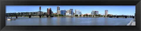 Framed Buildings at the waterfront, Portland Rose Festival, Portland, Multnomah County, Oregon, USA Print