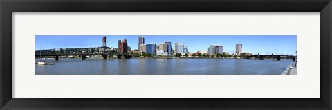 Framed Buildings at the waterfront, Portland Rose Festival, Portland, Multnomah County, Oregon, USA Print