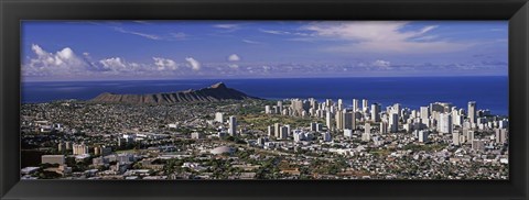 Framed Honolulu, Oahu, Honolulu County, Hawaii, USA 2010 Print