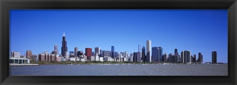 Framed Skyscrapers at the waterfront, Willis Tower, Shedd Aquarium, Chicago, Cook County, Illinois, USA 2011 Print