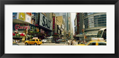 Framed 42nd Street, Eighth Avenue, Times Square, Manhattan, New York Print