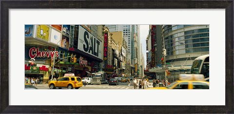Framed 42nd Street, Eighth Avenue, Times Square, Manhattan, New York Print