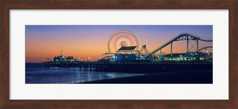 Framed Ferris wheel on the pier, Santa Monica Pier, Santa Monica, Los Angeles County, California, USA Print