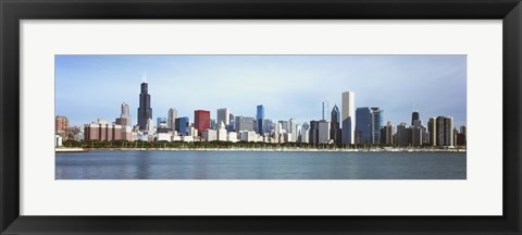 Framed Skyscrapers at the waterfront, Lake Michigan, Chicago, Cook County, Illinois, USA 2011 Print