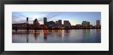 Framed Buildings at the waterfront, Portland, Multnomah County, Oregon Print