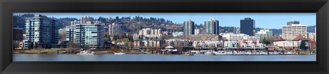 Framed Buildings at the waterfront, Portland, Multnomah County, Oregon, USA 2011 Print