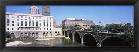 Framed Arch bridge across the Genesee River, Rochester, Monroe County, New York State, USA Print