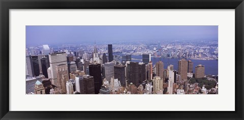 Framed High angle view of buildings in Manhattan, New York City Print