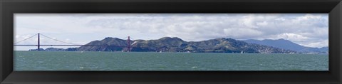 Framed Golden Gate Bridge, Marin Headlands, Mount Tamalpais, Sausilito, San Francisco Bay, San Francisco, California, USA Print