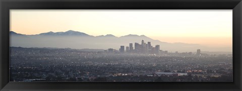 Framed Los Angeles, California Cityscape Print