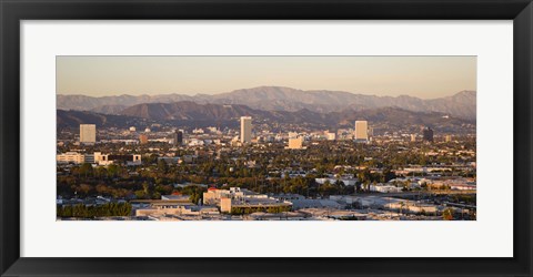 Framed Buildings in a city, Miracle Mile, Hayden Tract, Hollywood, Griffith Park Observatory, Los Angeles, California, USA Print