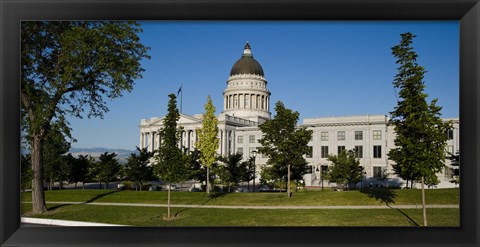 Framed Garden in front of Utah State Capitol Building, Salt Lake City, Utah, USA Print