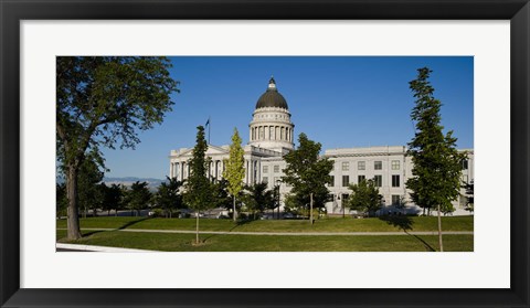 Framed Garden in front of Utah State Capitol Building, Salt Lake City, Utah, USA Print