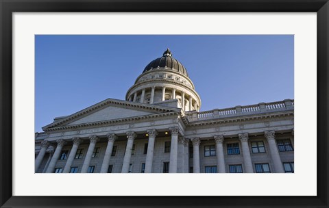 Framed Low angle view of the Utah State Capitol Building, Salt Lake City, Utah Print