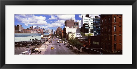 Framed High angle view of buildings along 10th Avenue, New York City, New York State, USA Print