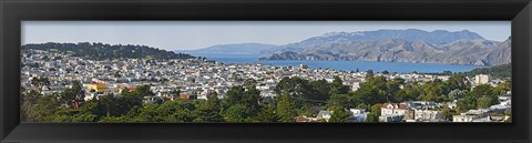 Framed High angle view of a city, Richmond District, Lincoln Park, San Francisco, California, USA Print