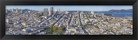 Framed High angle view of San Francisco, California Print