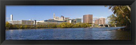 Framed Buildings at the waterfront, Connecticut River, Hartford, Connecticut, USA 2011 Print