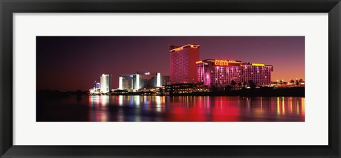 Framed Casinos at the waterfront, Laughlin, Nevada Print