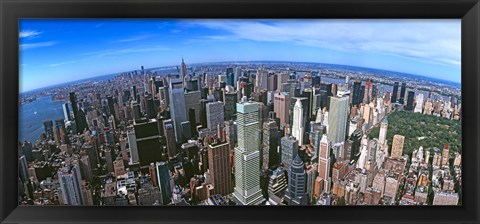 Framed Aerial view of New York City, New York State, USA 2012 Print