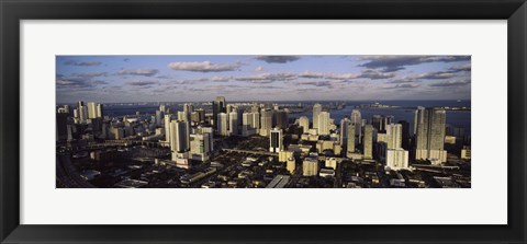 Framed Clouds over the city skyline, Miami, Florida Print