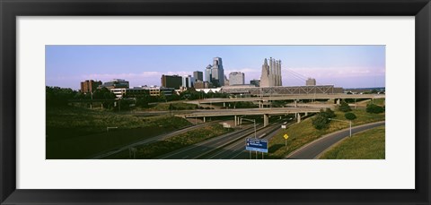 Framed Highway interchange, Kansas City, Missouri, USA Print