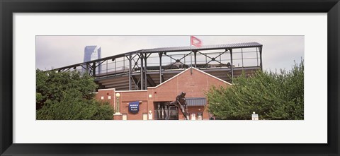 Framed Warren Spahn Plaza at the Chickasaw Bricktown Ballpark, Oklahoma City, Oklahoma, USA Print