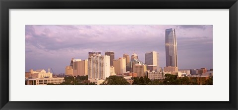 Framed Downtown skyline, Oklahoma City, Oklahoma Print