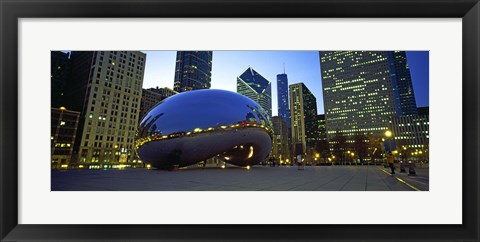 Framed Buildings in a city, Cloud Gate, Millennium Park, Chicago, Cook County, Illinois, USA Print