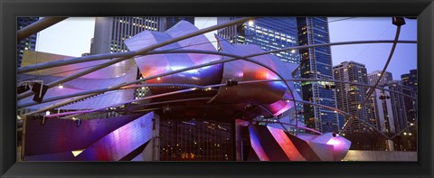 Framed Low angle view of Jay Pritzker Pavilion, Millennium Park, Chicago, Cook County, Illinois Print