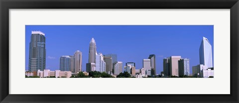 Framed City skyline, Charlotte, Mecklenburg County, North Carolina, USA Print