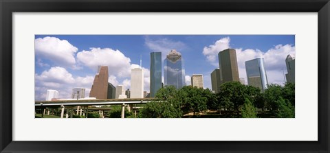 Framed Wedge Tower, ExxonMobil Building, Chevron Building, Houston, Texas (horizontal) Print