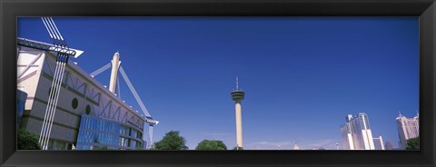 Framed Buildings in a city, Alamodome, Tower of the Americas, San Antonio Marriott, Grand Hyatt San Antonio, San Antonio, Texas, USA Print