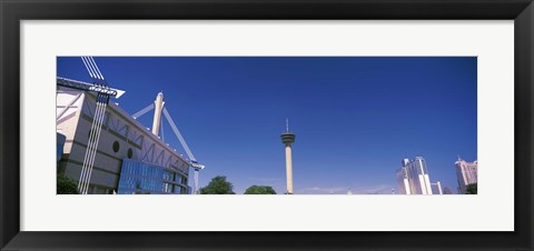 Framed Buildings in a city, Alamodome, Tower of the Americas, San Antonio Marriott, Grand Hyatt San Antonio, San Antonio, Texas, USA Print