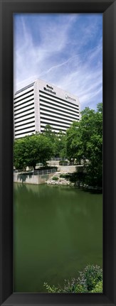 Framed Building at the waterfront, Qwest Building, Omaha, Nebraska, USA Print