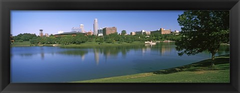 Framed Buildings at the waterfront, Omaha, Nebraska (horizontal) Print