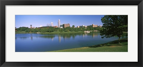 Framed Buildings at the waterfront, Omaha, Nebraska (horizontal) Print