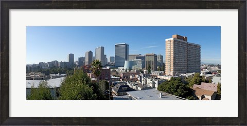 Framed View over Oakland from Adams Point, California Print